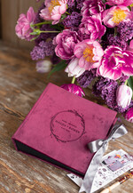 Księgi wpisów gości welurowe bordowa welurowa ksiega gosci na zdjecia z fotobudki na fotki z instaxa i fotobudki, mała księga 21/210