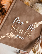 Księgi wpisów gości welurowe złota elegancka księga gości i album na zdjęcia w jednym, album na życzenia i zdjęcia z fotobudki, pamiątkowa welurowa księga wpisów gości 2