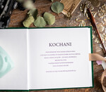 Księgi wpisów gości welurowe Księga ciemno zielona, welurowa księga wpisów gości, złote napisy na okładce, księga glamour, welurowa pamiątkowa księga wpisow gosci3