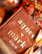 Księgi wpisów gości welurowe elegancka księga gości i album na zdjęcia w jednym, album na życzenia i zdjęcia z fotobudki, pamiątkowa welurowa księga wpisów gości 13