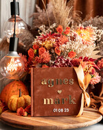 Księgi wpisów gości welurowe elegancka księga gości i album na zdjęcia w jednym, album na życzenia i zdjęcia z fotobudki, pamiątkowa welurowa księga wpisów gości 7