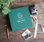 Księgi wpisów gości welurowe ksiega wpisów gości, szyte kartki kolor do wyboru, zielona księga gości, pamiątkowa księga wpisów gości ze skóry 0