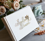 Księgi wpisów gości welurowe ksiega gosci do wklejania zdjec i wpisy gosci na życzenia napisy złote lustyro 8