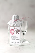 Podziękowania dla Gości Weselnych Butelki podarunki ślubne dla gości weselnych, kacowki buteleczki na nalewki0