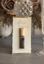 Podziękowania dla Gości Weselnych Czekoladki prezenty dla gości weselnych, czekoladki dla gości weselnych, merci podziękowania dla gości, eleganckie podziękowania dla gości ze złotkiem1