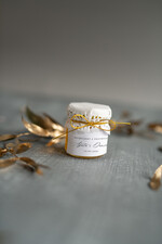 Podziękowania dla Gości Weselnych Miody i słoiczki Nutella prezenty od pary młodej dla gości weselnych spersonalizowane przysmaki miodek w małym słoiczku  0