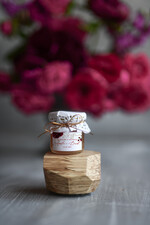 Podziękowania dla Gości Weselnych Miody i słoiczki Nutella eleganckie podziękowania dla gości na ślubie, personalizowane małe słoiczki0