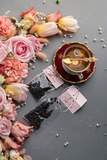 Podziękowania dla Gości Weselnych Saszetki prezenty dla gości weselnych mała saszetka z herbata aromatyczny upominek0