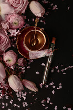 Podziękowania dla Gości Weselnych Fiolki pamiątki dla gości weselnych pomysłowe podziękowania dla gości herbata ręcznie zdobione fiolki    0