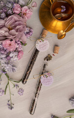 Podziękowania dla Gości Weselnych Fiolki podarunki ślubne dla gości weselnych w formie smakowitej herbaty   1