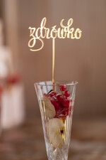 Figurki na tort / cake topper statuetki do drinków napisy na tort ślubny   2