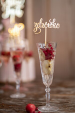 Figurki na tort / cake topper statuetki do drinków napisy na tort ślubny   4