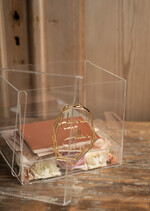 Pudełko na koperty  glamour przezroczysta skrzynka na koperty ślubne pudełko na kartki z życzeniami złote litery wasze imiona20