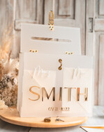 Pudełko na koperty  glamour satynowa akrylowa kopertówka na koperty, pudełko na koperty mlecznej pleksy, pomysł na pudełko na koperty na weselu, akrylowe pudełko na koperty1