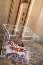 Pudełko na koperty  glamour Nowoczesna wyjątkowa skrzynka na koperty ślubne wesele glamour4