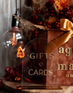 Pudełko na koperty  glamour Welurowa brązowo złota kopertówka ze złotymi napisami, brązowy cieniowany welur, pudełko na koperty, pomysł na pudełko na pieniądze podczas wesela15