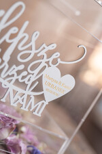 Pudełko na koperty  glamour przezroczyste pudełko na koperty z akrylu wesele glamour1