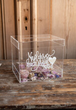 Pudełko na koperty  glamour przezroczyste pudełko na koperty z akrylu wesele glamour4