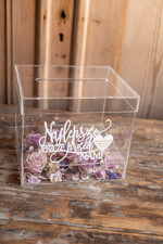 Pudełko na koperty  glamour przezroczyste pudełko na koperty z akrylu wesele glamour0