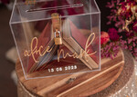Pudełko na koperty  glamour akrylowa kopertówka na koperty, pudełko na koperty przezroczyste z pleksy, pomysł na pudełko na koperty na weselu, akrylowe pudełko na koperty  0