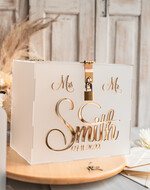 Pudełko na koperty  glamour elegancka satynowa kopertówka na koperty, pudełko na koperty mlecznej pleksy, pomysł na pudełko na koperty na weselu, akrylowe pudełko na koperty 0