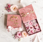 Pudełka Szkatułki na Obrączki glamour piękne welurowe pudełko na obrączki, personalizowane pudełko do podawania obrączek ślubnych, aksamitne pudełko na obrączki, welurowa szkatułka na obrączki2