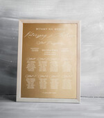 Plany stołów złote na lustrze  złote lustro plan stołów na lustrze usadzenie  gości na weselu biały naruk idealne na wesele glamour0