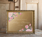 Plany stołów złote na lustrze  0