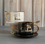 Prezenty, Podziękowania dla Rodziców zestawy prezentowe kubki filiżanki podziękowanie dla Rodziców na weselu, filiżanki biała i czarna dla Rodziców, prezent dla Rodziców od Młodej Pary, pomysł na prezent dla Rodziców2