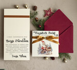 Kartki świąteczne z logo firmy Kokardki  pakiety kartek świątecznych dla firm, kartki swiateczne z logo firmy, proste i eleganckie kartki dla pracowników, bozonarodzeniowe kartki świateczne z kokardką1