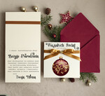 Kartki świąteczne z logo firmy Kokardki  bozonarodzeniowe kartki swiateczne z logo firmy, firmowa biznesowa kartka świąteczna, eleganckie kartki świateczne z kokardką dla firm1