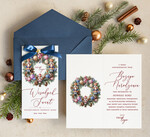 Kartki świąteczne z logo firmy Kokardki  firmowe kartki świąteczne z logo firmy, karnety bożonarodzeniowe i na nowy rok z kokardką1