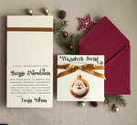 Kartki świąteczne z logo firmy Kokardki  bozonarodzeniowe kartki swiateczne z logo firmy, firmowa biznesowa kartka świąteczna, eleganckie kartki świateczne z kokardką dla firm1