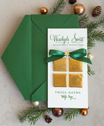 Kartki świąteczne z logo firmy elegance kartka świąteczna z czekoladką dla firmy z logo biznesowe kartki swiateczne dla firm z pralinką0