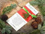 Kartki świąteczne z logo firmy natural kartka swiateczna z twoim logo, naturalne z koronką1