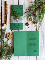 Kartki świąteczne z logo firmy natural biznesowe kartki świąteczne z logo, naturalne z koronką1