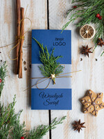 Kartki świąteczne z logo firmy natural kartka swiateczna z twoim logo, ręcznie robione0