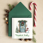 Kartki świąteczne z logo firmy Retro/nowoczesne kartki swiateczne z logo firmy, biznesowa kartka świąteczna, bożonarodzeniowa kartka firmowa, noworoczne kartki z życzeniami dla klientów i pracowników0