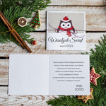 Kartki świąteczne z logo firmy Retro/nowoczesne biznesowe kartki świąteczne z logo, karnety bożonarodzeniowe i na nowy rok1