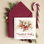 Kartki świąteczne z logo firmy Retro/nowoczesne biznesowe kartki świąteczne z Twoim logo, świąteczne kartki dla firm z logo, kartki świąteczne dla pracowników, firmowe kartki swiateczne z logo0