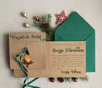 Kartki świąteczne z logo firmy z magnesem lub zawieszką na choinkę bożonarodzeniowa kartka świateczna dla Firm, kartki swiateczne z logo twojej firmy, biznesowa kartka świąteczna z zawieszką na choinkę1