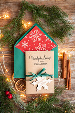 Kartki świąteczne z logo firmy z magnesem lub zawieszką na choinkę kartki świąteczne dla firm Drewniana bombka zawieszka na choinke z Logo firmy świateczna kartka firmowa 0