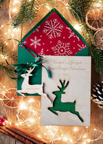 Kartki świąteczne z logo firmy z magnesem lub zawieszką na choinkę kartki świąteczne dla firm Drewniana bombka zawieszka na choinke z Logo firmy świateczna kartka firmowa 1