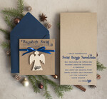 Kartki świąteczne z logo firmy z magnesem lub zawieszką na choinkę Bombka Aniołek zawieszka na choinkę i  kartka świateczna dla Firm, kartki swiateczne z logo, biznesowa kartka1