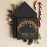 Kartki świąteczne z logo firmy złocone złote kartka świąteczna z logo firmy, złocone kartki bozonarodzeniowe dla klientów, biznesowe kartki świąteczne, firmowe pozłacane karnety 0