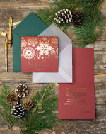 Kartki świąteczne z logo firmy złocone złote biznesowe kartki świąteczne z logo, złote napisy na kartce świątecznej0