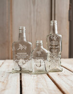 Podziękowania dla Gości Weselnych Butelki/słoiczki z nadrukiem UV rustykalne podziękowania dla gości weselnych  małe buteleczki na nalewkę prezent dla gości weselnych wydruk UV na butelce1