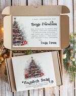 Prezenty oferta dla Firm zestawy na rozgrzewkę Oryginalne prezenty świąteczne dla pracowników, kosz prezentowy  z logo upominek świąteczny dla  klientów biznesowych, świąteczne boxy prezentowe2