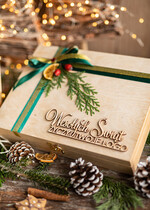 Prezenty oferta dla Firm słodkie zestawy  prezenty na świąta prezent z logo firmy czekolada z dodatkami  miód i herbata4