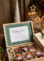 Prezenty oferta dla Firm słodkie zestawy  upominki na święta prezent z logo firmy czekolada z owocami skrzynka z miodem2